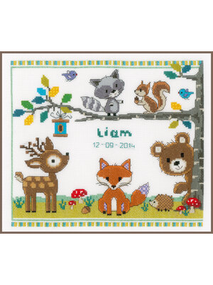 Vervaco Telpakket kit Bosdieren I