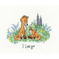 Borduurpakket I Love You - Heritage Crafts