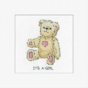 Heritage Crafts Borduurpakket - It's a Girl Card - Heritage Crafts