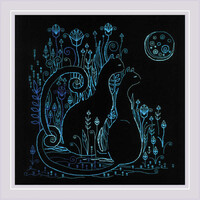 Borduurpakket Cats - Moonlight - RIOLIS