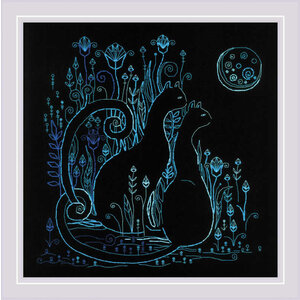 RIOLIS Borduurpakket Cats - Moonlight - RIOLIS