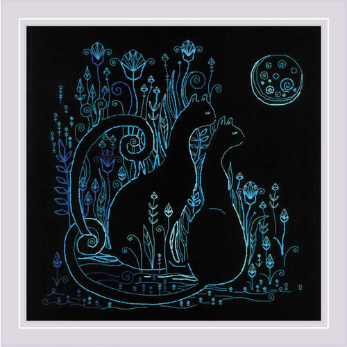 RIOLIS Borduurpakket Cats - Moonlight - RIOLIS