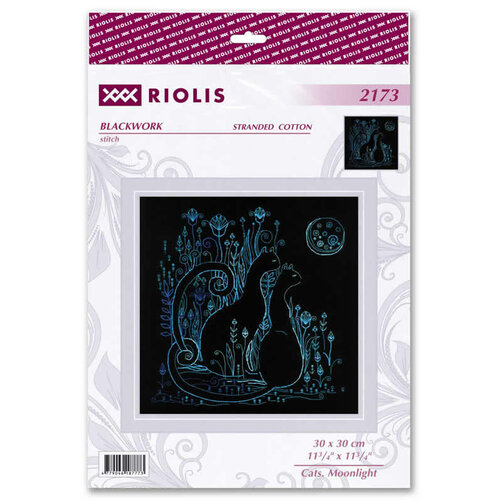 RIOLIS Borduurpakket Cats - Moonlight - RIOLIS