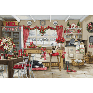 Luca-S Borduurpakket Christmas Farmhouse Kitchen - Luca-S