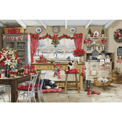 Luca-S Borduurpakket Christmas Farmhouse Kitchen - Luca-S