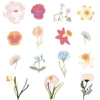 Vrij Borduren Borduurpakket - Stick & Stitch Kit Spring Flowers