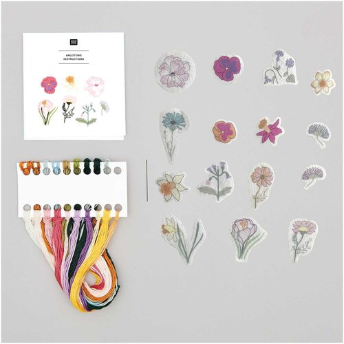 Rico Design Vrij Borduren Borduurpakket - Stick & Stitch Kit Spring Flowers