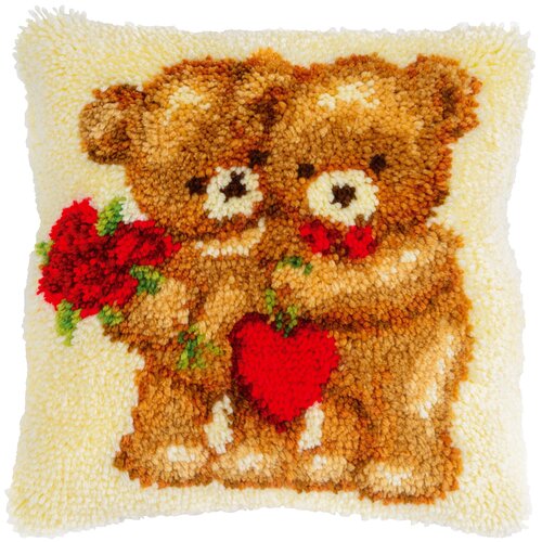 Vervaco Knoopkussen kit Love Bears