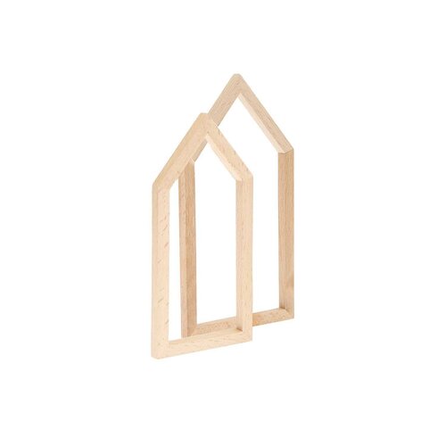 Rico Design Dekoratieraam Houten Lijst Huisjes Klein - 2 stuks