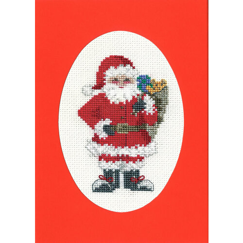 Bothy Threads Borduurpakket Christmas Card - Santa'S Sack  - Derwentwater Designs