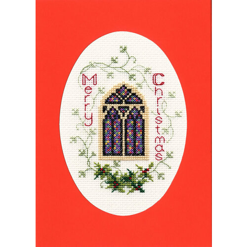 Bothy Threads Borduurpakket Christmas Card - Stained Glass Window  - Bothy Threads