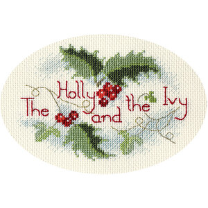 Bothy Threads Borduurpakket Christmas Card - The Holly And The Ivy  - Bothy Threads