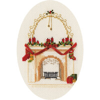Borduurpakket Christmas Card - Fireplace  - Bothy Threads