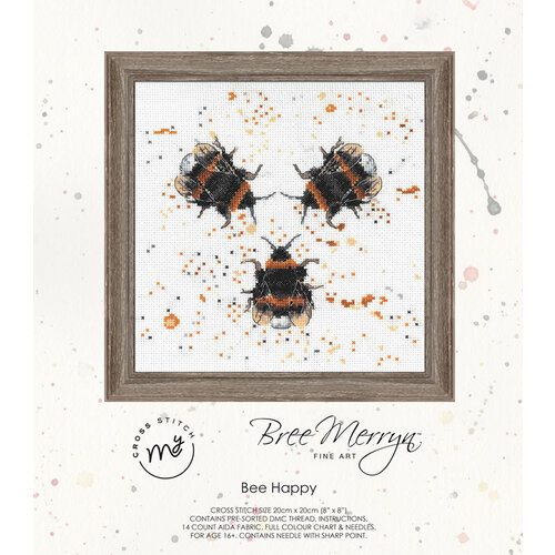 Bree Merryn Borduurpakket Bee Happy - Bree Merryn