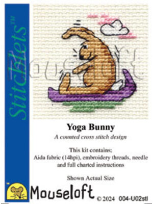 Mouseloft Borduurpakket Yoga Bunny - Mouseloft