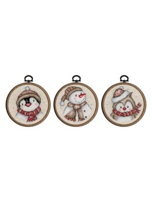 Vervaco Official Miniatuur kit Winterfiguurtjes set van 3