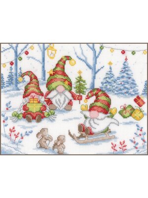 Vervaco Official Telpakket kit Feest met kerstkabouters