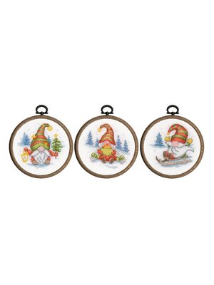 Vervaco Official Miniatuur kit Gnomes set van 3