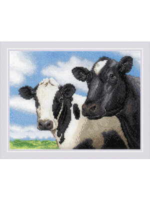 RIOLIS Borduurpakket Cows - RIOLIS