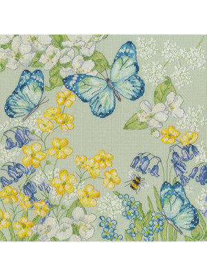 Bothy Threads Borduurpakket Karen Tye Bentley - Aquamarine Meadow - Bothy Threads