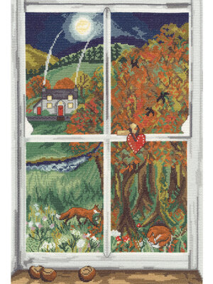 Bothy Threads Borduurpakket Lizzie Spikes - Conker Window - Bothy Threads