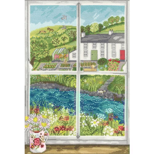 Bothy Threads Borduurpakket Lizzie Spikes - Daisy Window - Bothy Threads Bothy Threads Borduurpakket Lizzie Spikes - Daisy Window - Bothy Threads