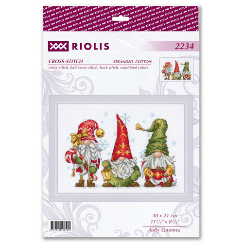 RIOLIS Borduurpakket Jolly Gnomes - RIOLIS