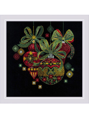 RIOLIS Borduurpakket Holiday Ornaments (blackwork) - RIOLIS