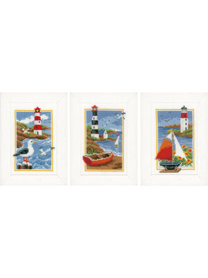 Vervaco Miniatuur kit Vuurtorens set van 3