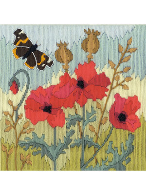 Bothy Threads Platsteek pakket Rose Swalwell - Red Poppies - Bothy Threads
