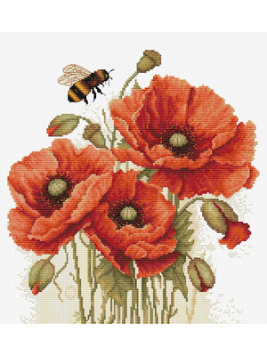 Luca-S Borduurpakket The Splendor of summer poppies - Luca-S