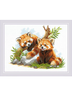RIOLISf Borduurpakket Red Panda Cubs - RIOLIS