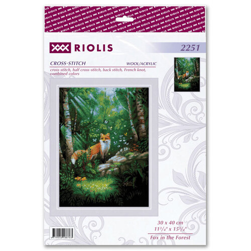 RIOLIS Borduurpakket Fox in the Forest - RIOLIS