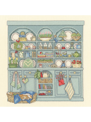 Bothy Threads Borduurpakket Sally Swannell - Country Dresser - Bothy Threads Bothy Threads Borduurpakket Sally Swannell - Country Dresser - Bothy Threads