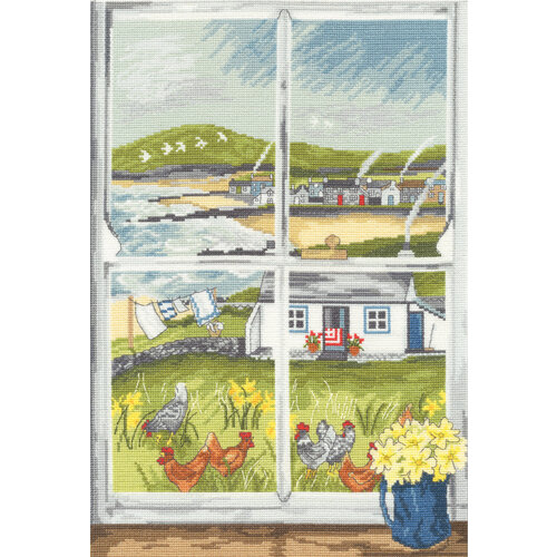 Bothy Threads Borduurpakket Lizzie Spikes - Primrose Window - Bothy Threads Bothy Threads Borduurpakket Lizzie Spikes - Primrose Window - Bothy Threads