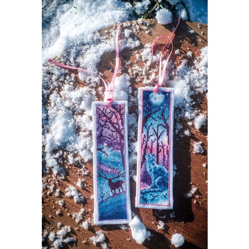 Vervaco Bladwijzer kit Kat en hert set van 2