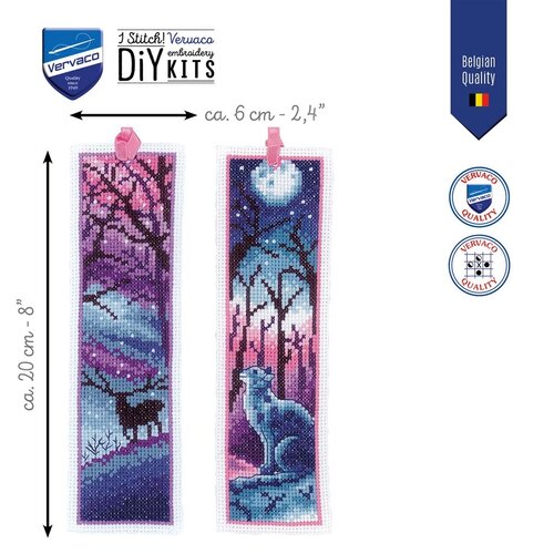 Vervaco Bladwijzer kit Kat en hert set van 2