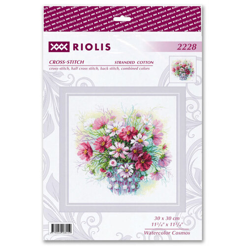 RIOLIS Borduurpakket Watercolour Cosmos - RIOLIS