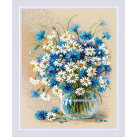 Borduurpakket Daisies and Cornflowers - RIOLIS