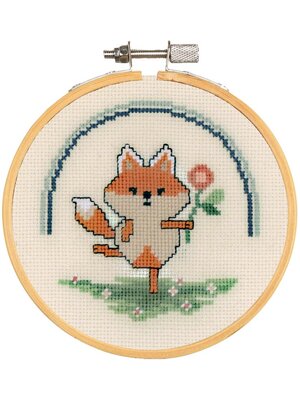Vervaco Official Telpakket kit Akita with flower