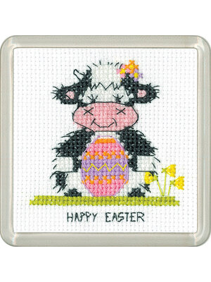 Heritage Crafts Borduurpakket Milkshak Coaster - Easter - Heritage Crafts