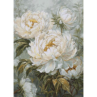 Borduurpakket The Light of Spring Peonies - Luca-S