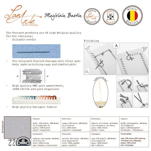 Lanarte Bladwijzer kit Roze dahlia set van 2