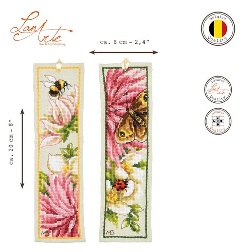 Lanarte Bladwijzer kit Roze dahlia set van 2