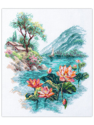 Magic Needle CI Borduurpakket Blooming Lotuses - Magic Needle