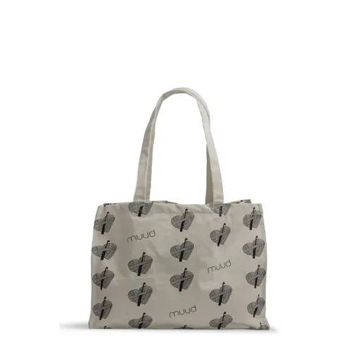 Muud Muud 100% Recycled Katoenen Shopper - Hearts Muud Muud 100% Recycled Katoenen Shopper - Hearts