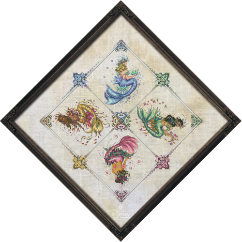 Bella Filipina Designs Borduurpatroon Seasons Mermaid Mandala - Bella Filipina Bella Filipina Designs Borduurpatroon Seasons Mermaid Mandala - Bella Filipina