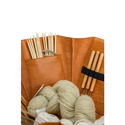 Muud Muud Handgemaakte Leren 6-Kantige Tas voor Handwerkprojecten - Evita XL