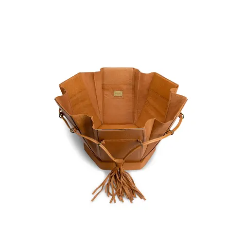 Muud Muud Handgemaakte Leren 6-Kantige Tas voor Handwerkprojecten - Evita XL