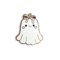 Needle Minder Boo, the Ghost with the Pink Bow - Leti Stitch